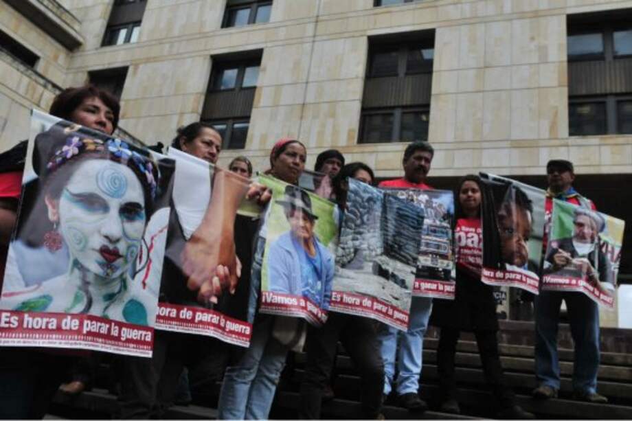 Foto: Archivo Particular/ Diversas organizaciones en protestas ante el Palacio de Justicia