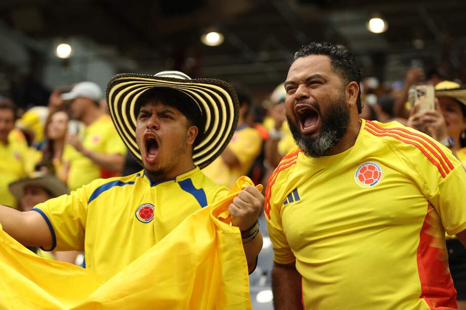 Los hinchas de la selección de Colombia en Houston.