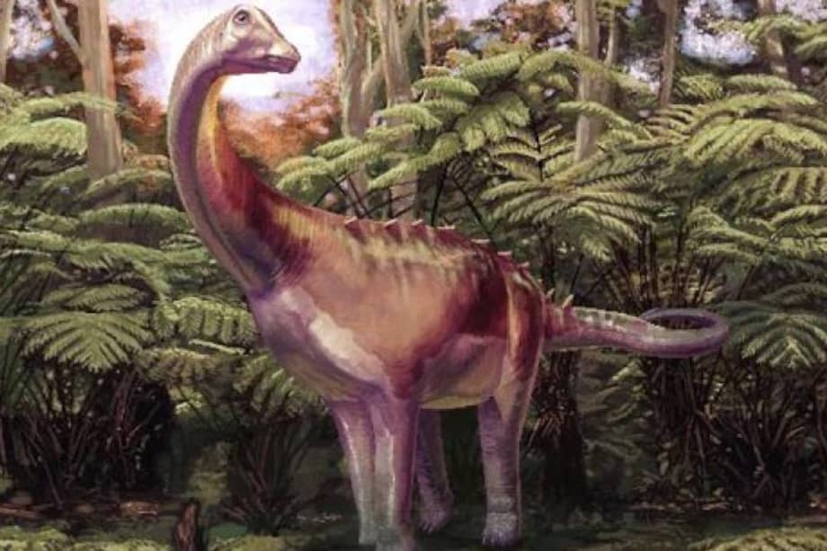 Reconstrucción de la vida del saurópodo antártico. Crédito: Andrew McAfee, Museo Carnegie de Historia Natural.