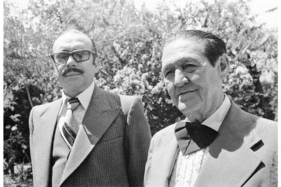 El maestro Pacho Galán (derecha) junto al reconocido compositor Jorge Villamil. / Archivo - El Espectador