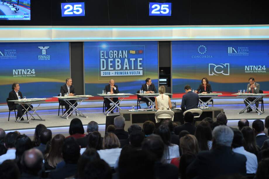 El pasado jueves los candidatos a la Presidencia asistieron al primer debate nacional por RCN Televisión. / Gustavo Torrijos-El Espectador