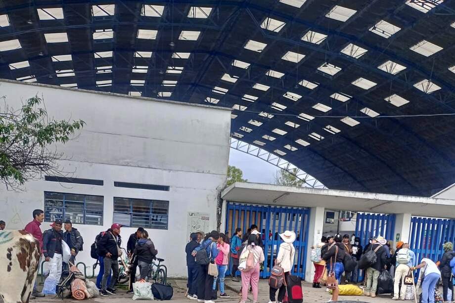 Comunidades adscritas al "Congreso de los Pueblos" en las instalaciones de la Universidad Nacional.