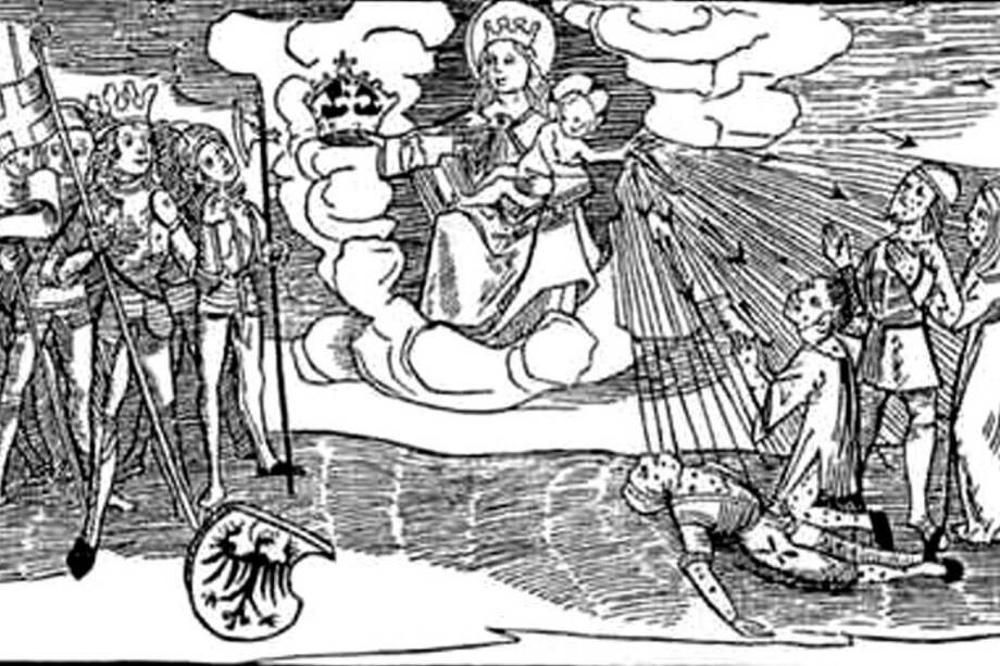 El niño Cristo castiga a la humanidad con la sífilis’, (1496), xilografía de Joseph Grünpeck.