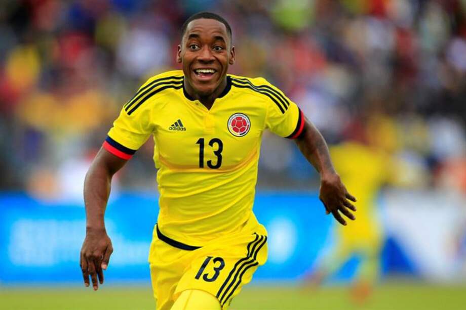 Éver Valencia, autor del gol de Colombia anoche en el triunfo 1-0 ante Chile. / EFE