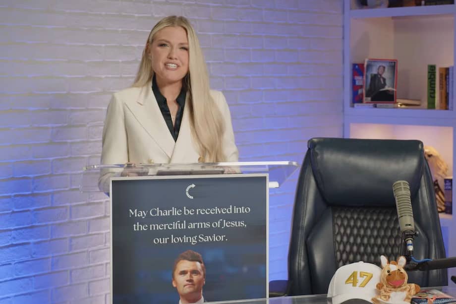 La exesposa del comentarista conservador Charlie Kirk, Erika.