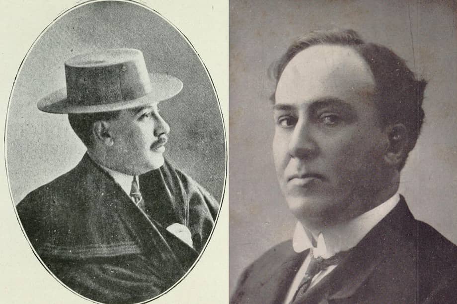 Manuel Machado (i) y Antonio Machado (d) fueron poetas españoles enmarcados en el modernismo.