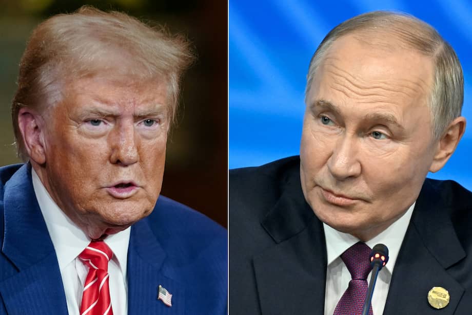 Donald Trump, presidente de Estados Unidos, y Vladimir Putin, de Rusia.