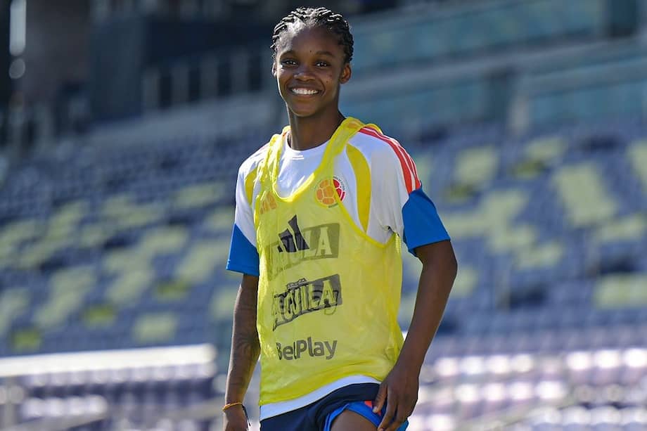 Linda Caicedo en el entrenamiento previo al partido contra Canadá en la primera fecha de la SheBelieves Cup 2026.