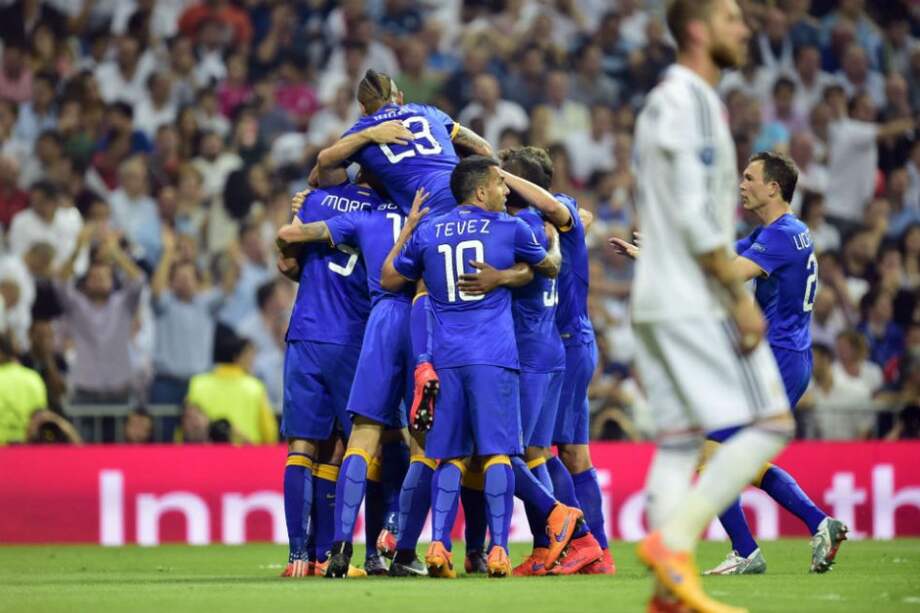 Álvaro Morata celebra el gol que le dio la clasificación a la Juventus. Foto: AFP