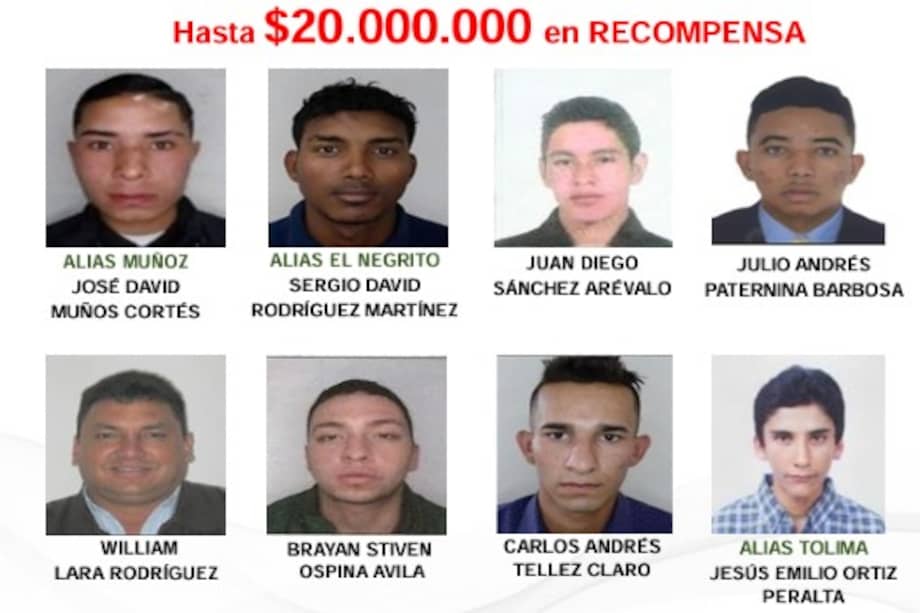 Anunciaron recompensa de hasta 20 millones. Si tiene informacipon valiosa puede compartirla llamando al 323 273 4643 o escribiendo al correo desab.sijin@policia.gov.co