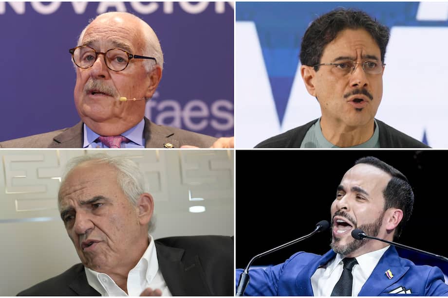 Andrés Pastrana, Ernesto Samper, Iván Cepeda y Aberlado de la Espriella.