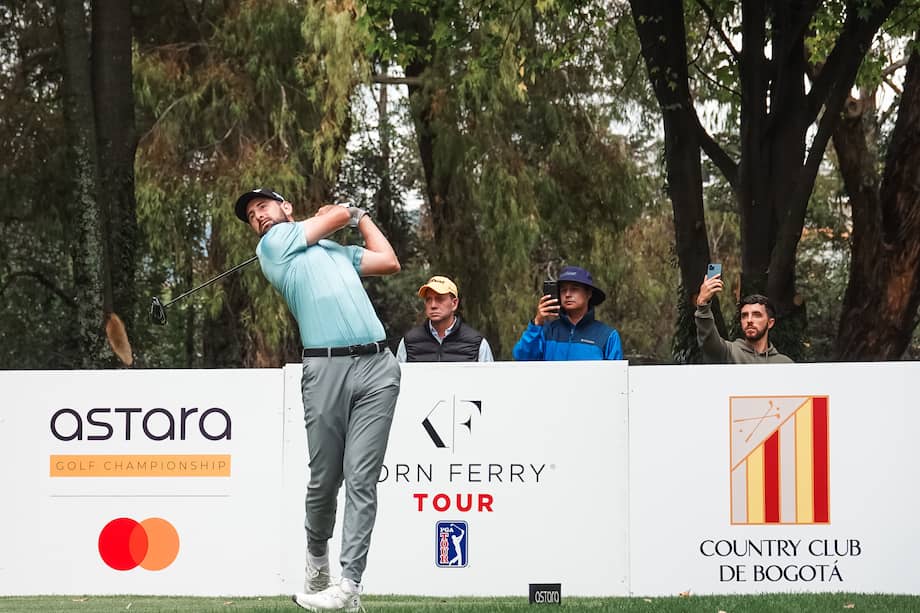 Cristóbal del Solar en acción durante el Astara Golf Championship de Bogotá.
