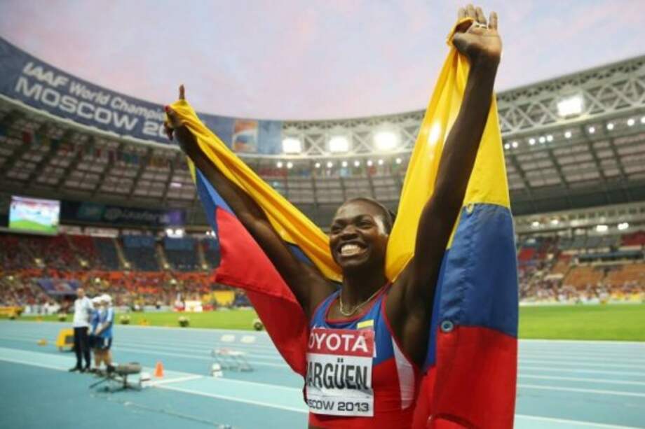 Caterine Ibargüen una de las elegidas para ser la abanderada de Colombia para los Olímpicos. Foto: AFP