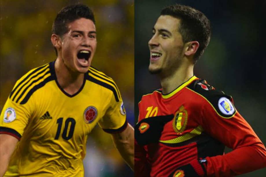 Rodríguez y Hazard serán el eje en las ofensivas de Colombia y Bélgica. / Goal.com