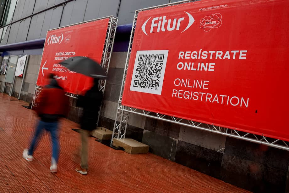 Preparativos para la próxima edición de Fitur, este lunes, en IFEMA, en Madrid, este martes.