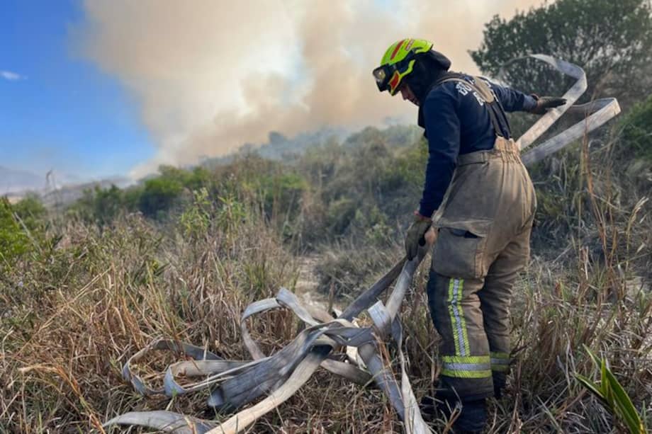 Incendio en el sector de Mochuelo II en Ciudad Bolívar.