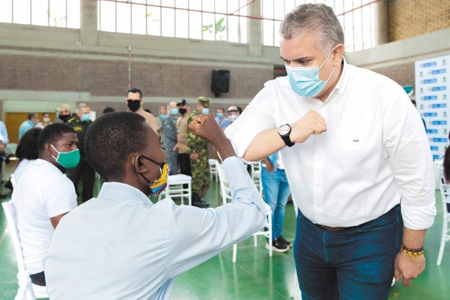 El presidente Duque visitó el sábado el barrio Llano Verde, en Cali, y Samaniego y Chachagüí, en Nariño.