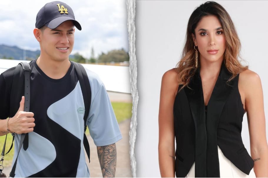 James Rodríguez y Daniela Ospina.