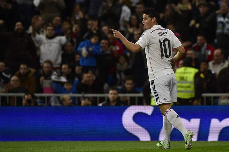 James Rodríguez, mediocampista colombiano del Real Madrid. Foto: AFP