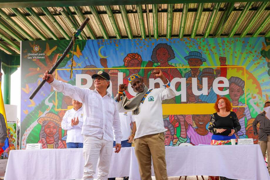 El presidente Gustavo Petro visitó San Basilio del Palenque.