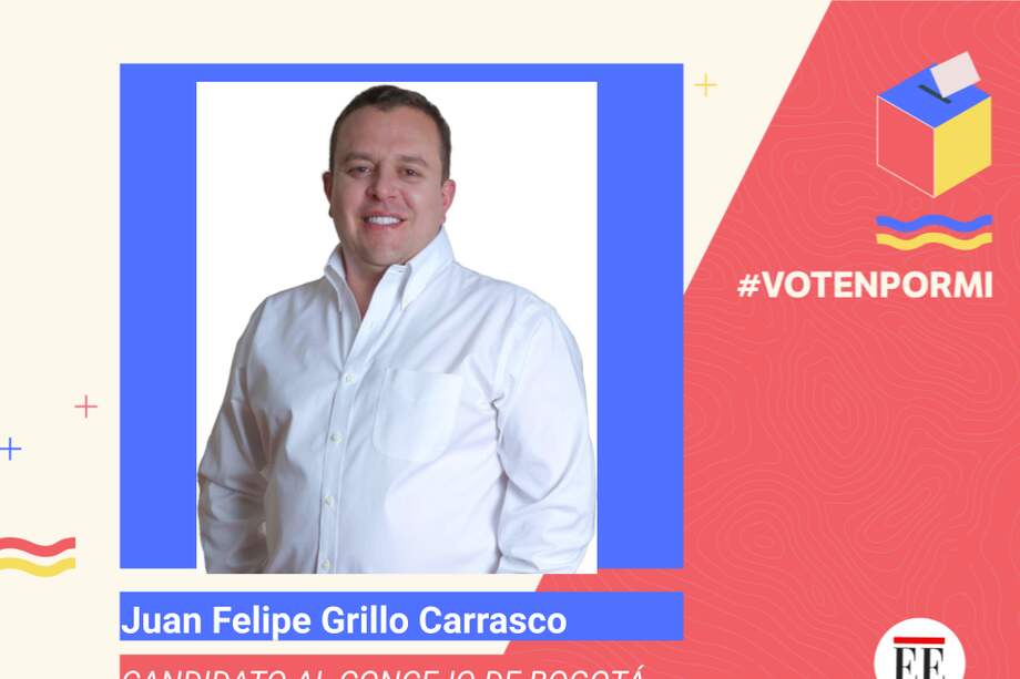 Juan Felipe Grillo Carrasco, candidato al Concejo de Bogotá 2023.