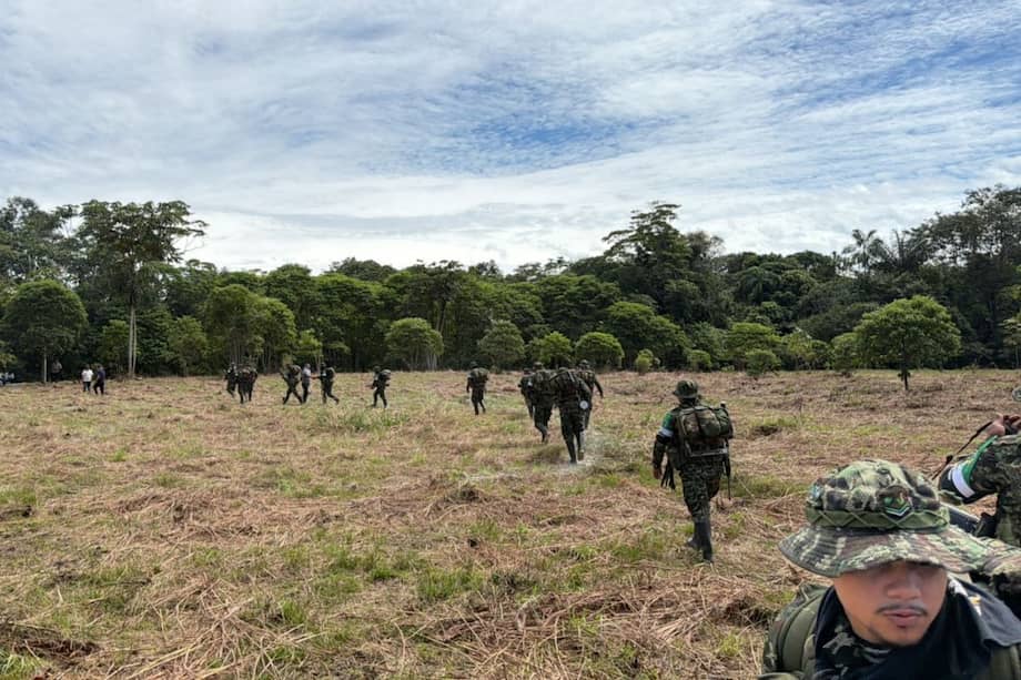 Primeras imágenes de hombres de la disidencia de Walter Mendoza en áreas de preagrupamiento para su ingreso a la Zona de Ubicación Temporal en Putumayo.