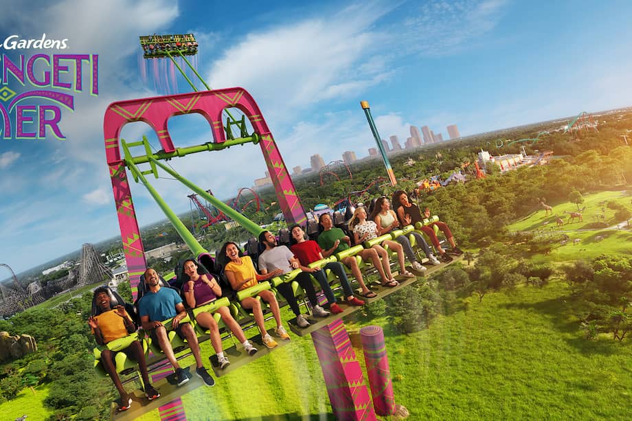 Serengeti Flyer es la gran novedad de Busch Gardens Tampa Bay.