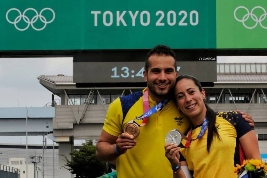 Carlos Ramírez y Mariana Pajón, medallistas en Río 2016 y Tokio 2020.
