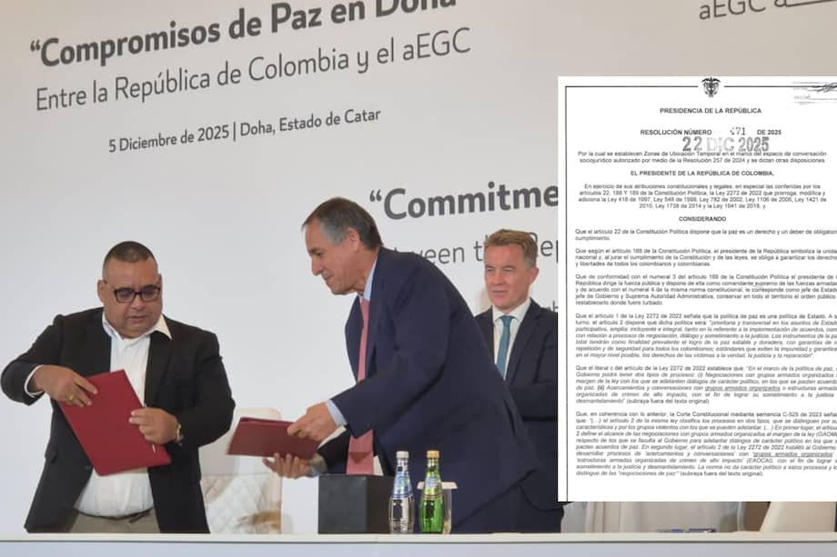 El presidente Petro firmó la resolución que crea las Zonas de Ubicación Temporal con el Clan del Golfo el pasado 22 de diciembre.