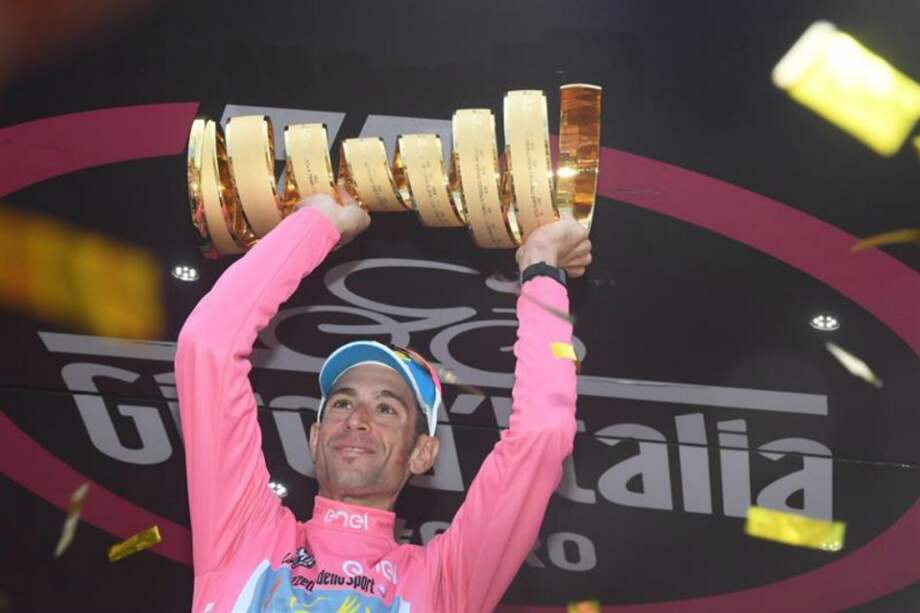 Nibali quedó en la historia del ciclismo en repetir el Giro de Italia. / EFE