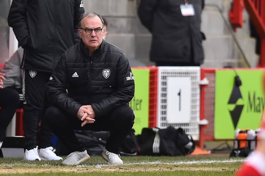 Marcelo Bielsa, durante un partido del Leeds United.