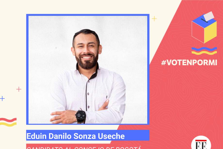 Eduin Danilo Sonza Useche, candidato al Concejo de Bogotá.