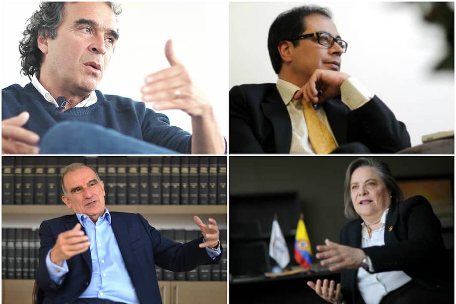 Sergio Fajardo, Gustavo Petro, Humberto de la Clle y Clara López. / Archivo El Espectador