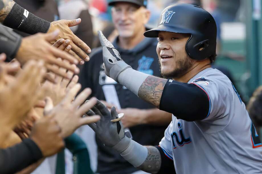 Harold Ramírez, de los Marlins de Miami, llegó a 93 imparables esta temporada. / EFE