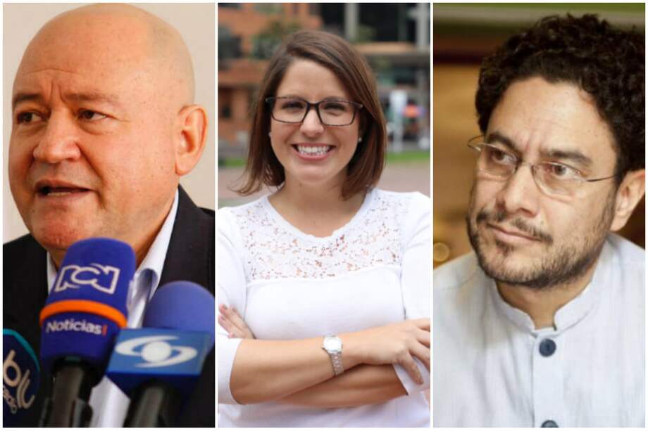 De izquierda a derecha: Carlos A. Lozada (Farc), Juanita Goebertus (Verdes), e Iván Cepeda (la U). / Prensa FARC, Juanita Goebertus, Archivo