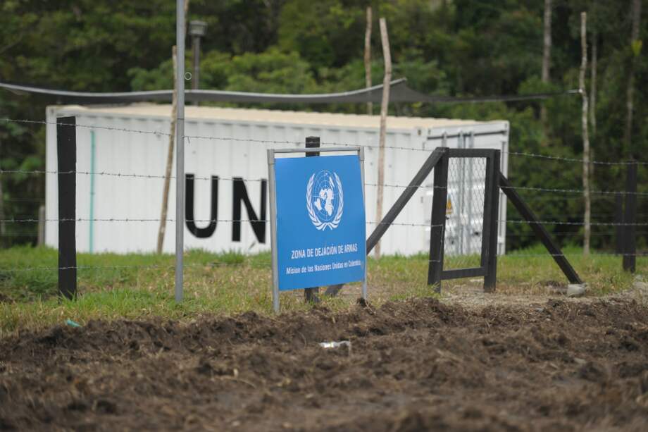En la zona veredal Mariana Páez hay dos contenedores de Naciones Unidas para recibir las armas de las Farc. / Cristian Garavito