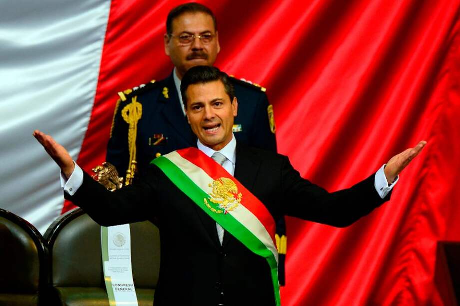 El mandatario de México, Enrique Peña Nieto, durante su investidura ante el pleno de la Cámara de Representantes.