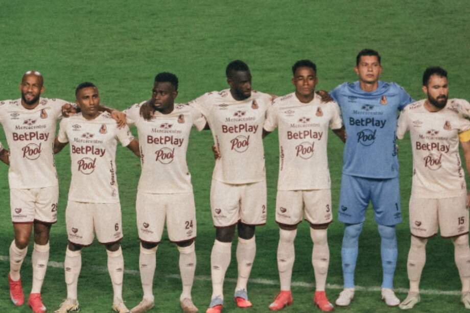 Jugadores de Deportes Tolima en la Copa Libertadores.