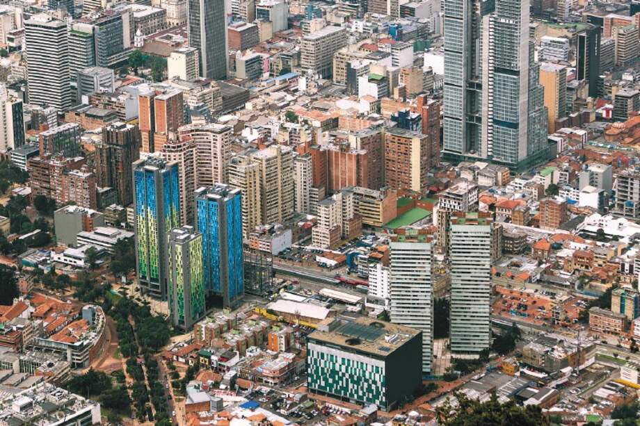 High angle view of Bogota city, Colombia.
Image taken outdoors, daylight, no people in the image.