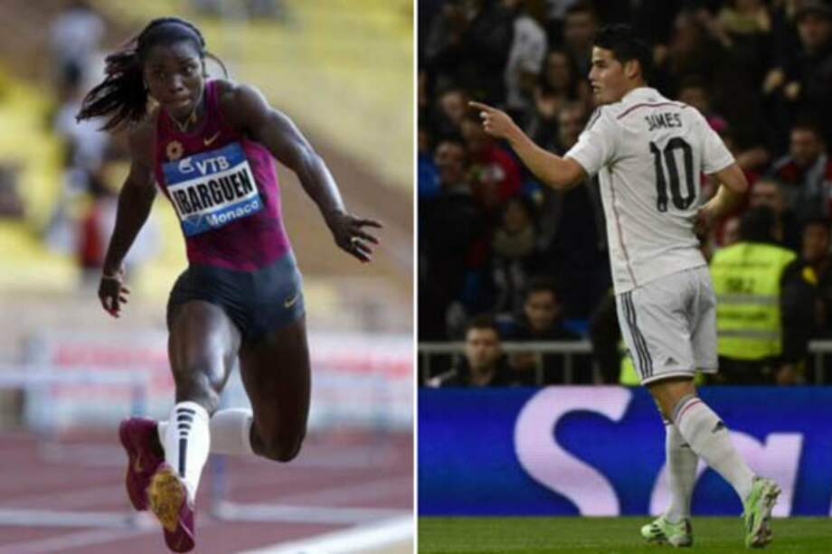 Caterine Ibargüen y James Rodríguez