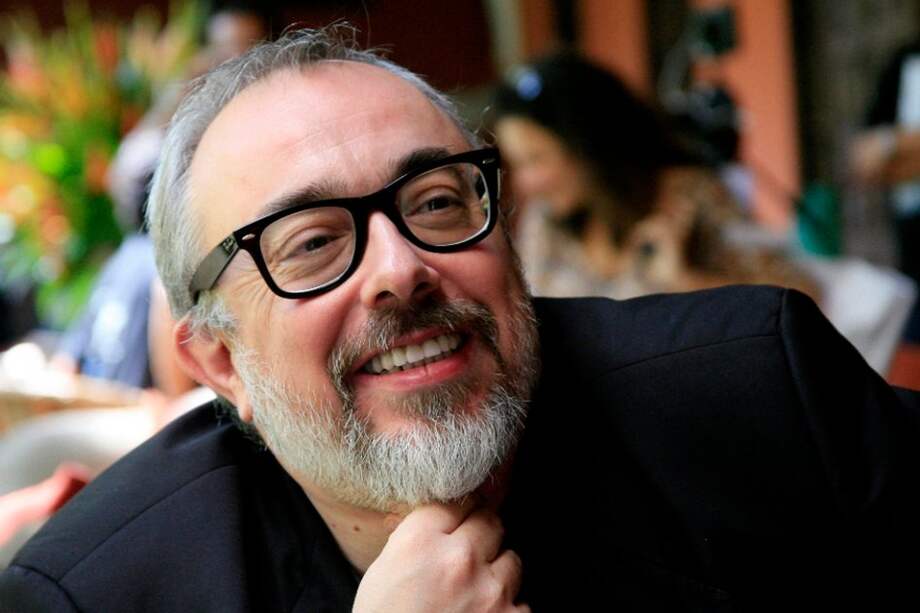 El cineasta español Alex de la Iglesia durante la apertura de la octava versión del Hay Festival de Cartagena de Indias.