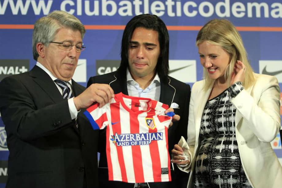 Falcao llora en su despedida del Atlético de Madrid