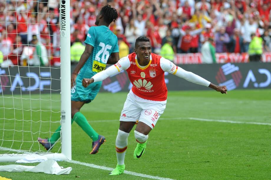 Johan Arango jugó ayer su primer partido como titular con Santa Fe y marcó gol. / Gustavo Torrijos