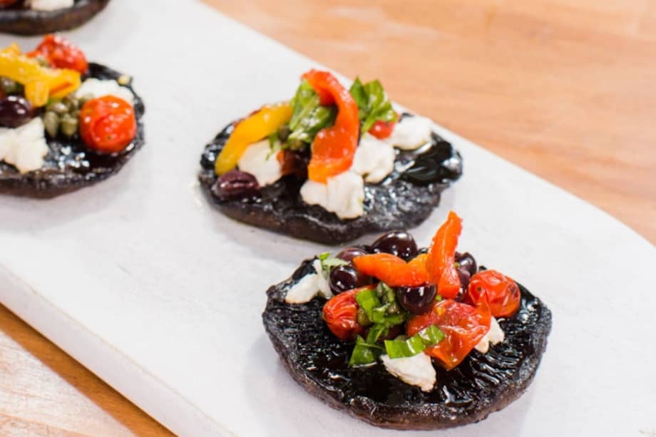 Pizza nicoise de portobello