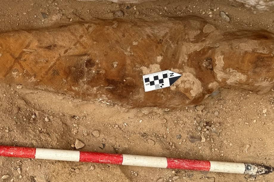 Imagen de una de las momas encontradas en el yacimiento.