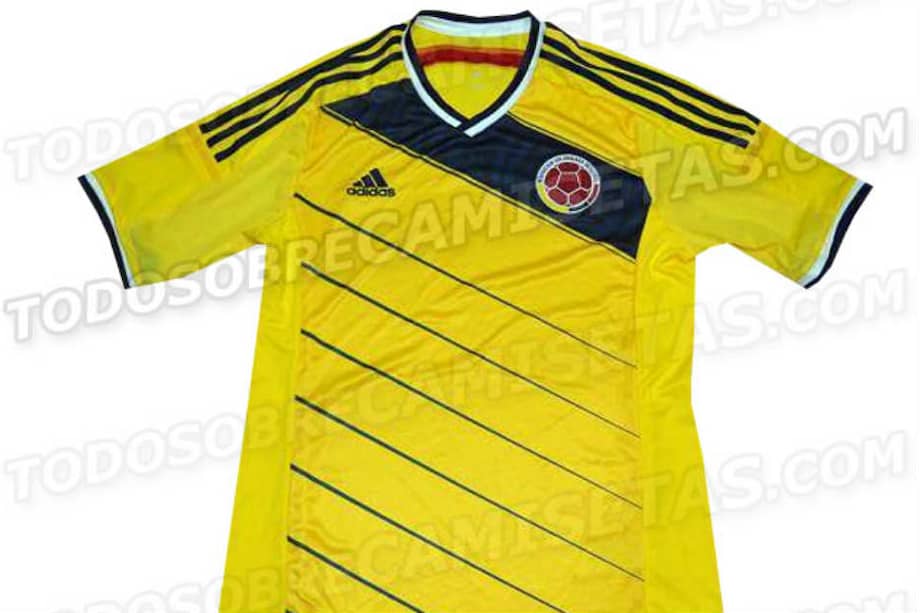 Esta será la nueva camiseta de la Selección Colombia para el mundial de 2014. / http://www.todosobrecamisetas.blogspot.com/
