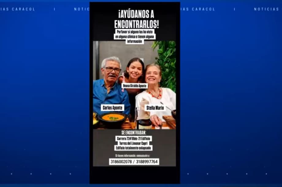 Ellos son los familiares de Carlos Aponte que permanecen desaparecidos.