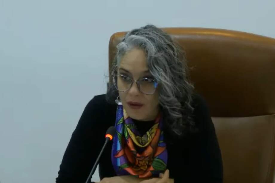 María José Pizarro, presidenta de la Comisión de la Mujer, daba la bienvenida a la audiencia cuando esta fue obstruida de forma ilegal por parte de un depravado sexual.