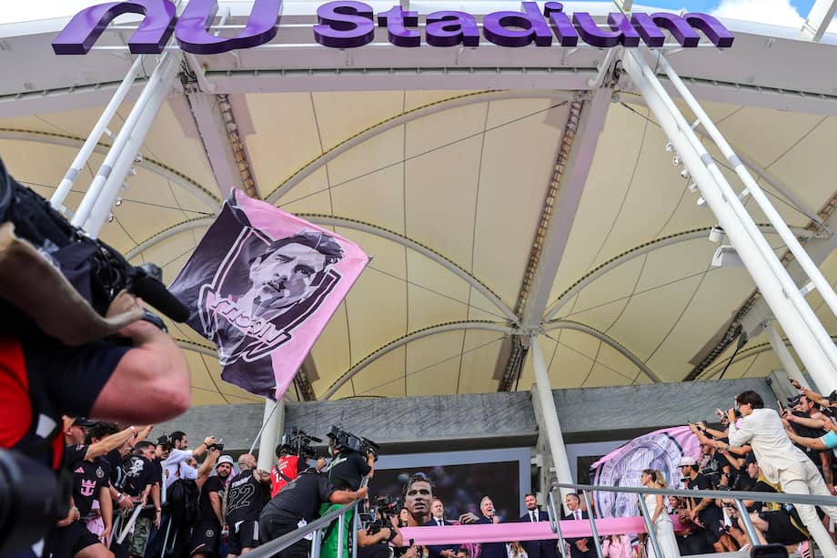 Así se ve la fachada del nuevo estadio de Inter de Miami.
