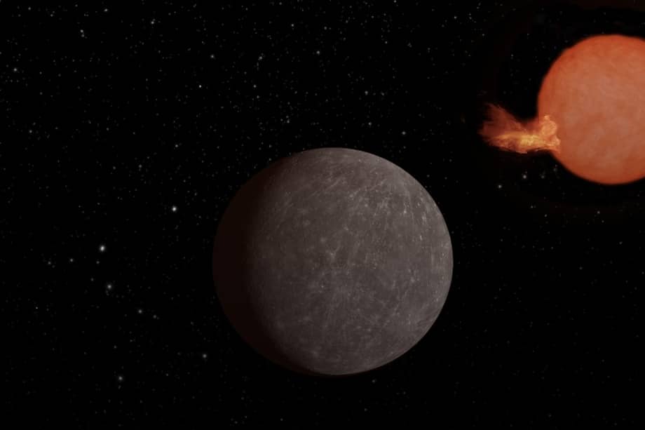 Representación artística del exoplaneta SPECULOOS-3 b orbitando su estrella. El planeta es tan grande como la Tierra, mientras que su estrella es un poco más grande que Júpiter, pero mucho más masiva. NASA/JPL-Caltech